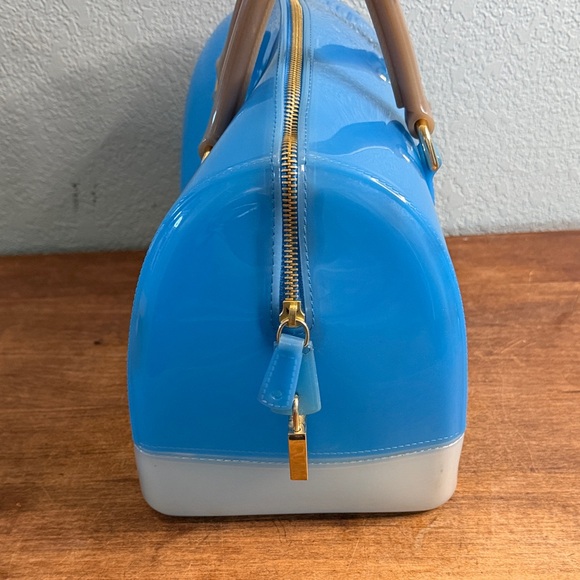 FURLA Blue Candy Boston Jelly Handbag - Picture 3 of 11